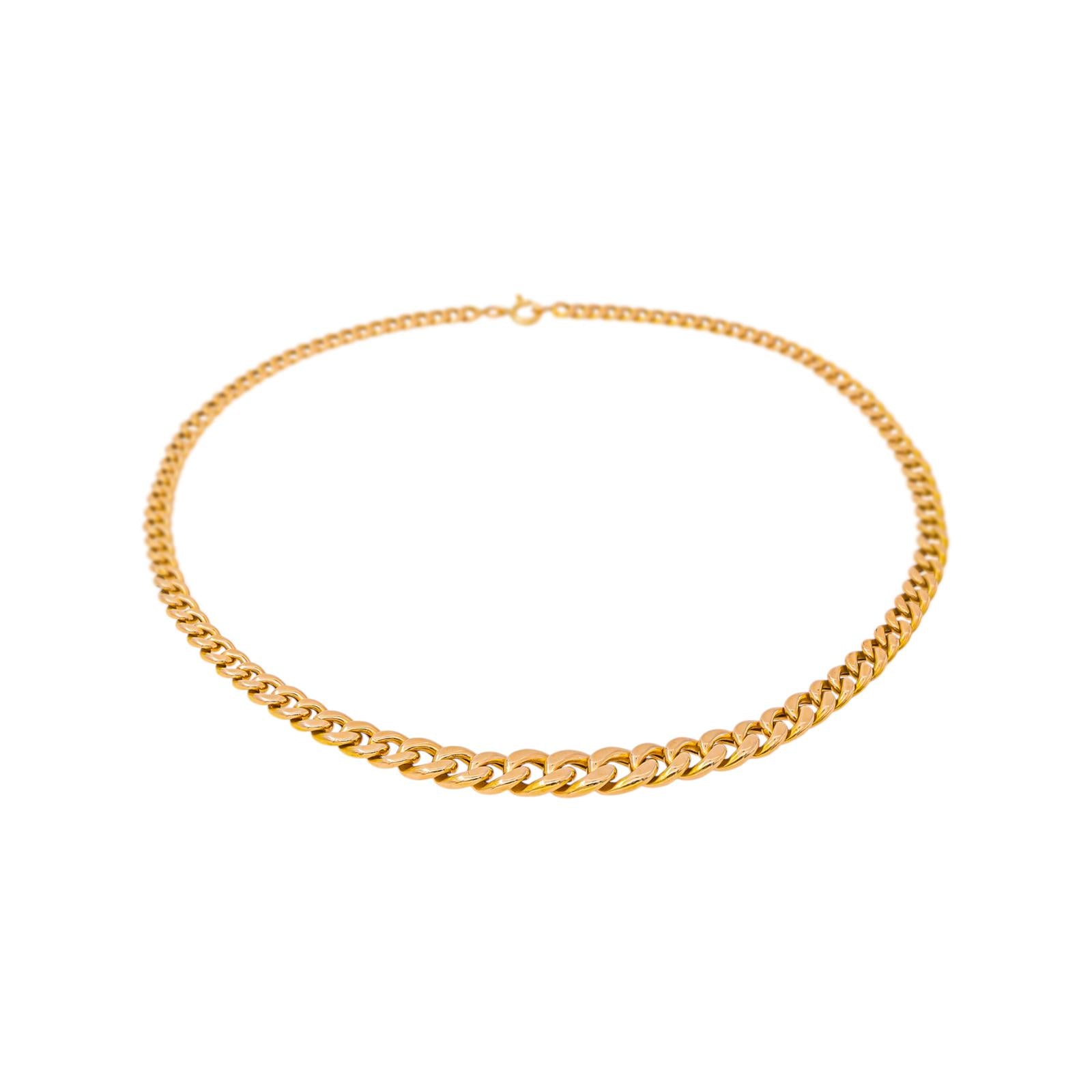 Collier maille Gourmette Or rose