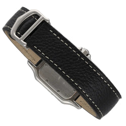 Montre CARTIER "Santos" en or jaune, acier et cuir