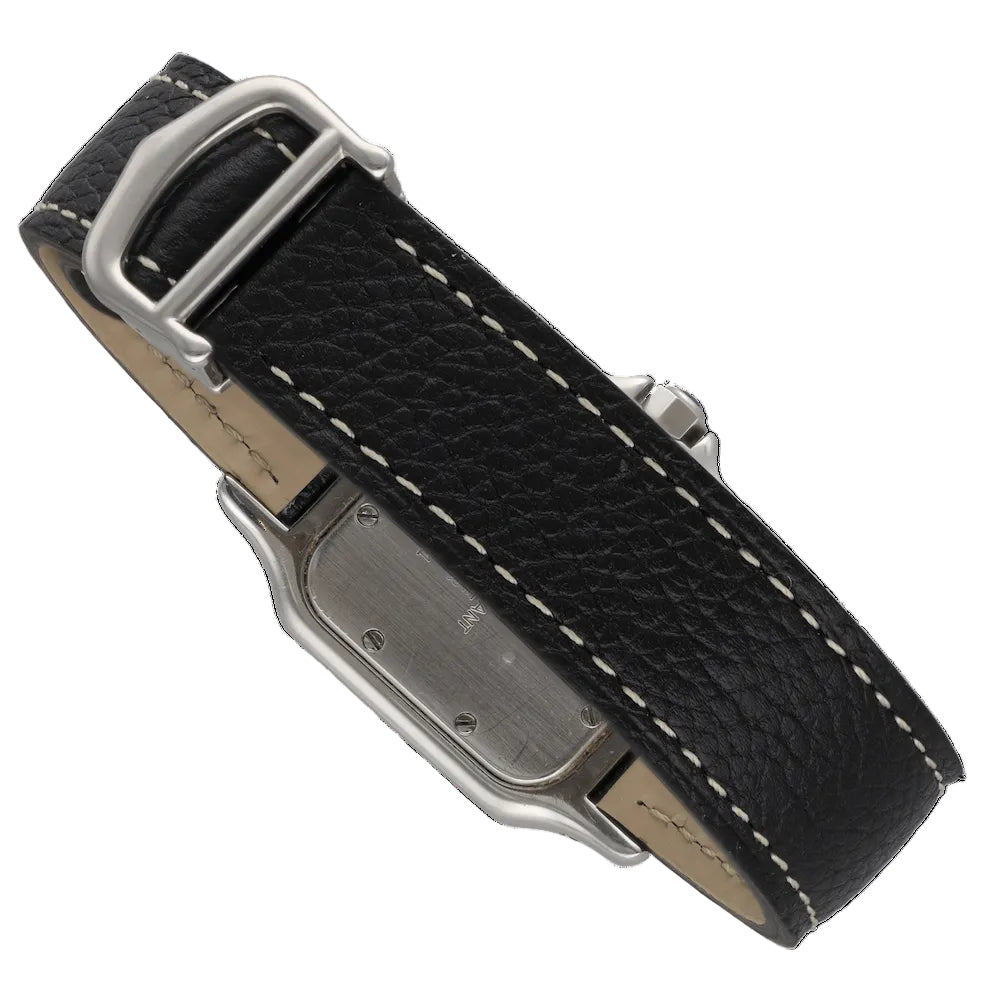 Montre CARTIER "Santos" en or jaune, acier et cuir
