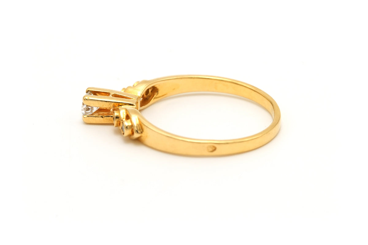 Bague Solitaire en or blanc et diamants