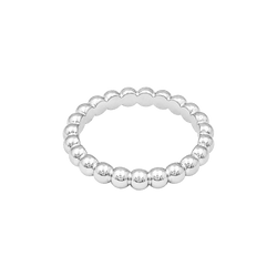 Bague Alliance VAN CLEEF & ARPELS "Perlée" MM en or blanc