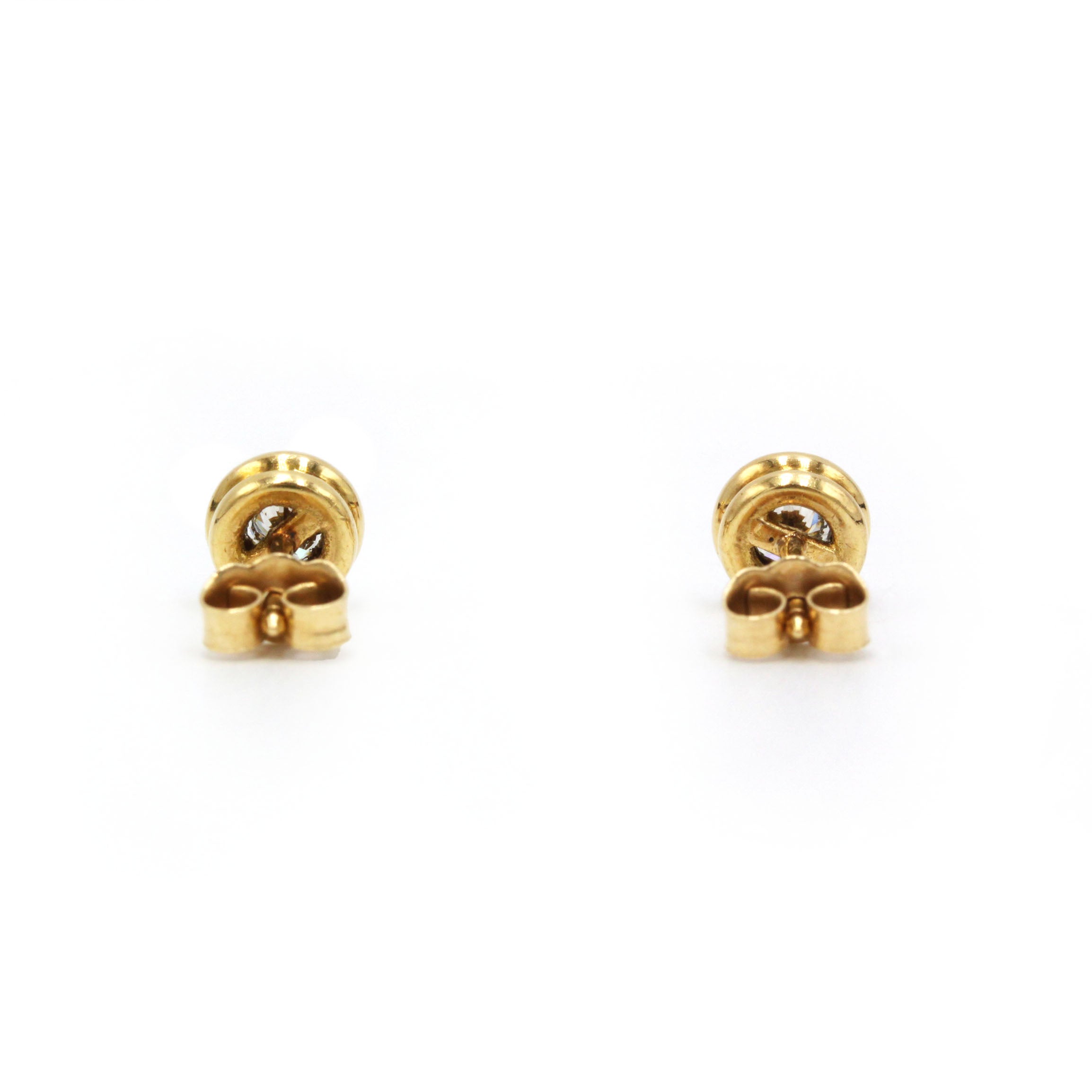 Boucles d'oreilles en or jaune & diamants