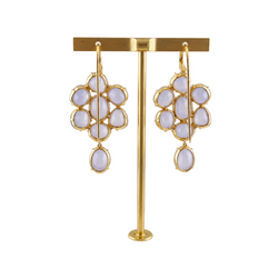 Boucles d'oreilles Pendantes POMELLATO en or jaune et pierres de Capri