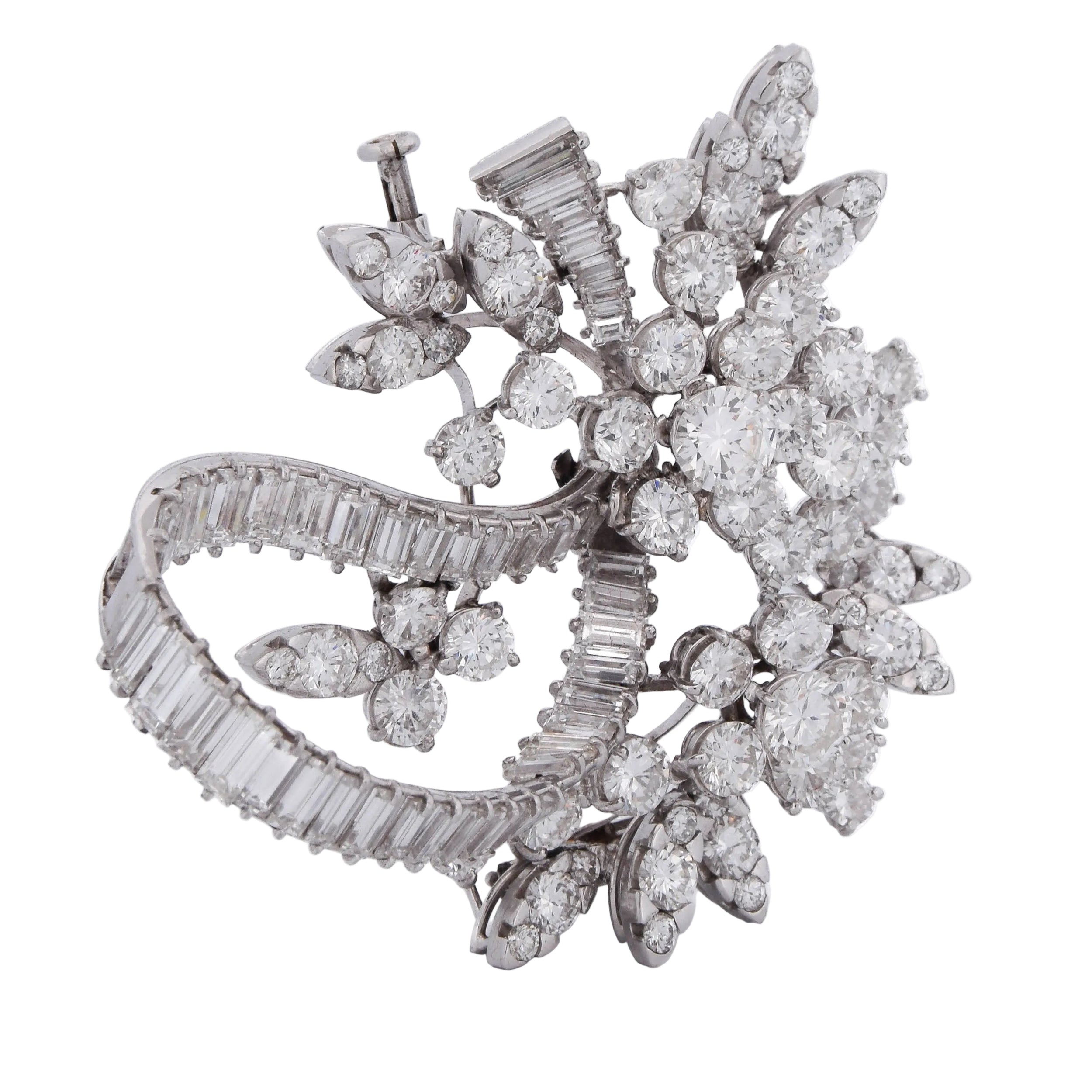 Broche en platine et diamants