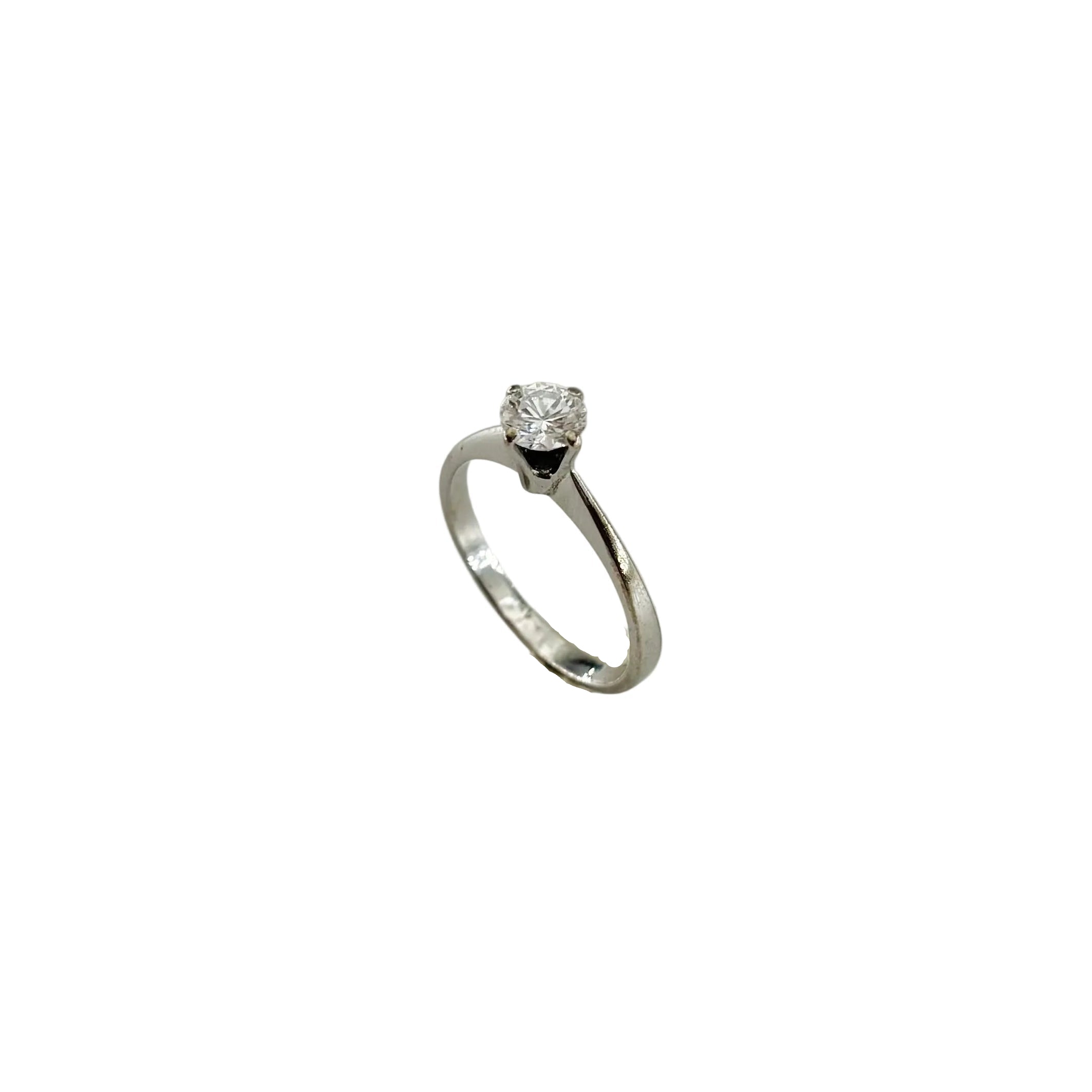Bague Solitaire en or blanc et diamant