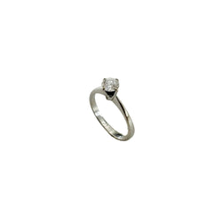 Bague Solitaire en or blanc et diamant