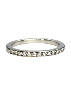 Bague Alliance en or blanc et diamants