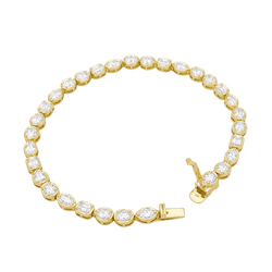 Bracelet Ligne en or jaune et diamants