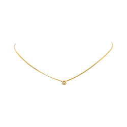 Collier Solitaire Or jaune Diamant