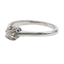 Bague Solitaire en or blanc et diamant