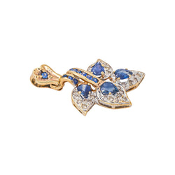 Pendentif Or blanc Saphir