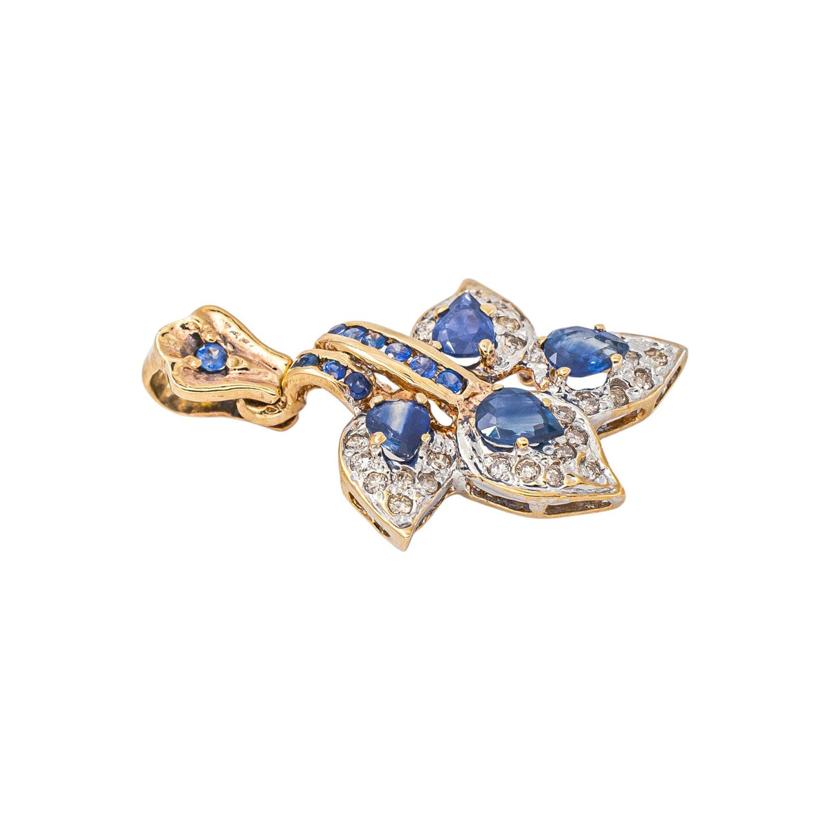 Pendentif Or blanc Saphir