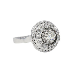 Bague Marguerite Or blanc Diamant
