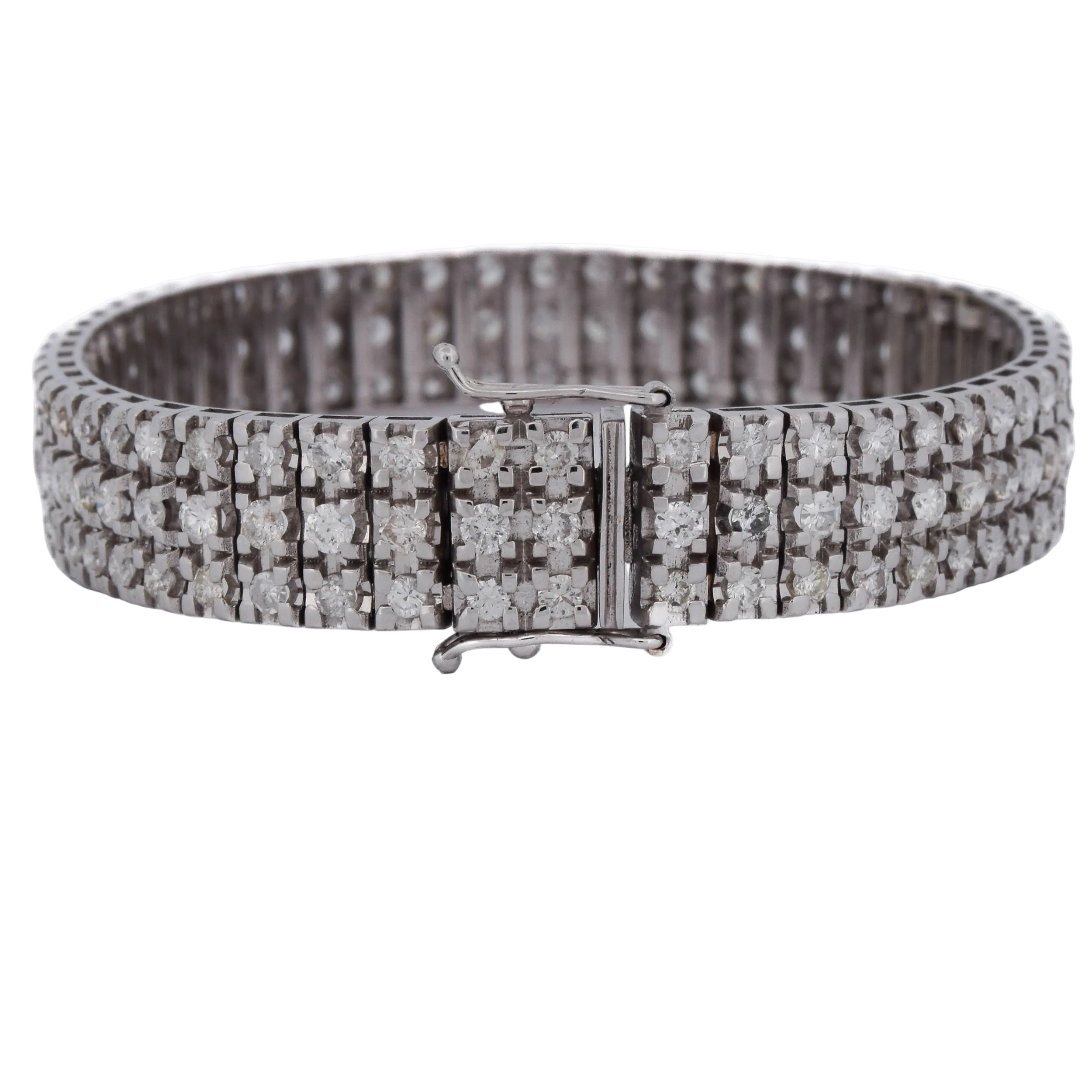 Bracelet Ligne en or blanc et diamants