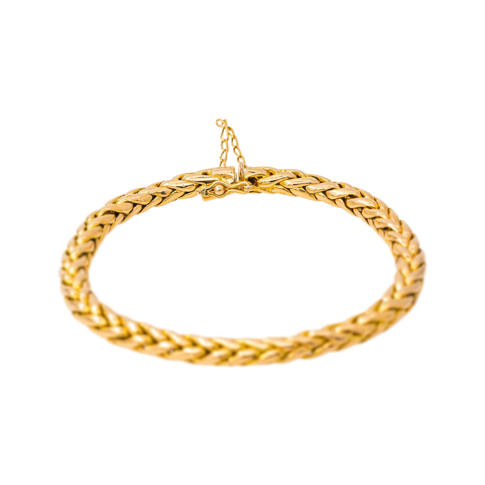 Bracelet Maille palmier Or jaune