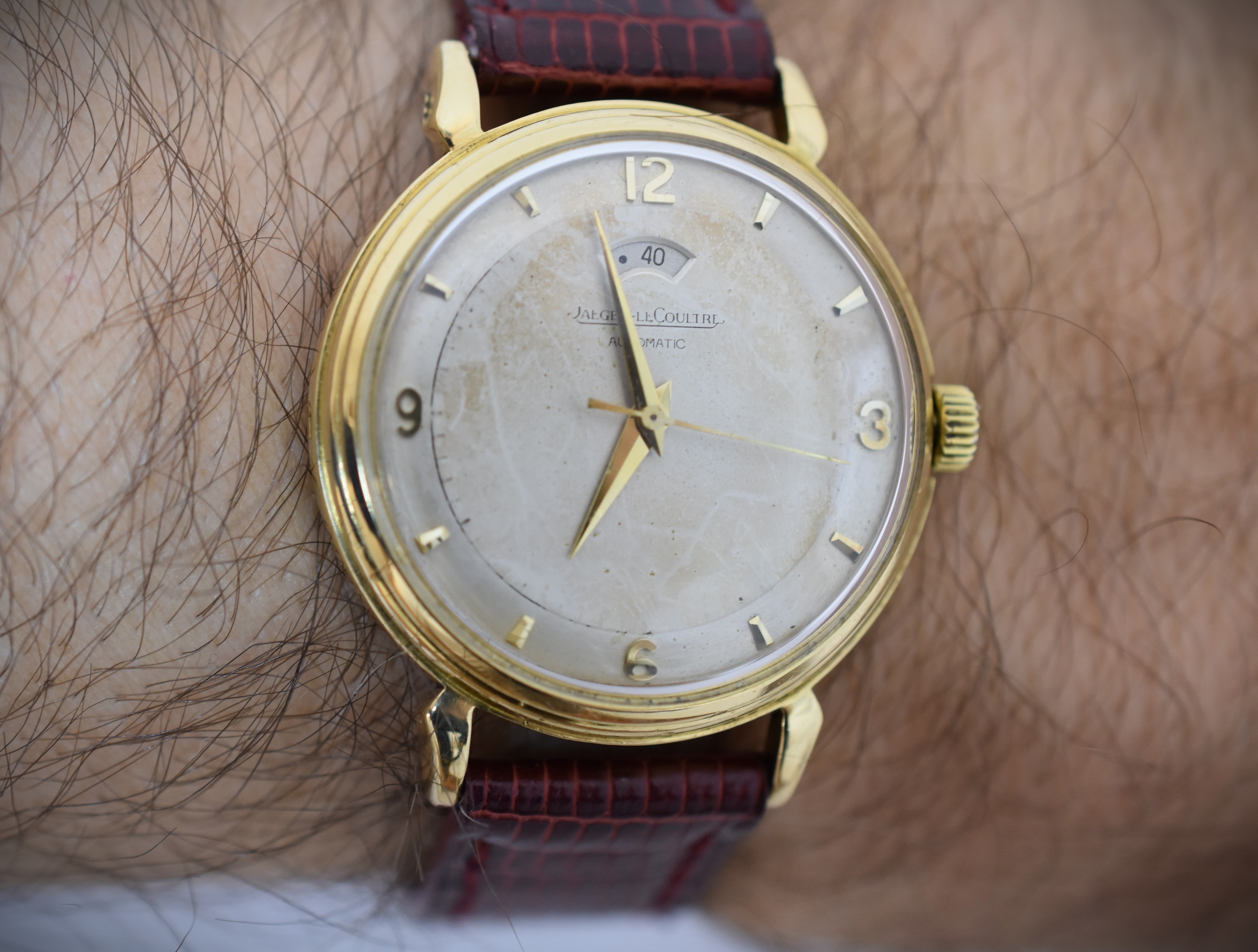 Jaeger-LeCoultre Power Reserve "40 heures", calibre 481 Bumper, or jaune 18 carats, 1953