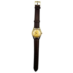 Montre OMEGA "Constellation" en or jaune et cuir