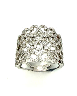 MESSIKA. Collection "Eden", bague or blanc 18K et diamants