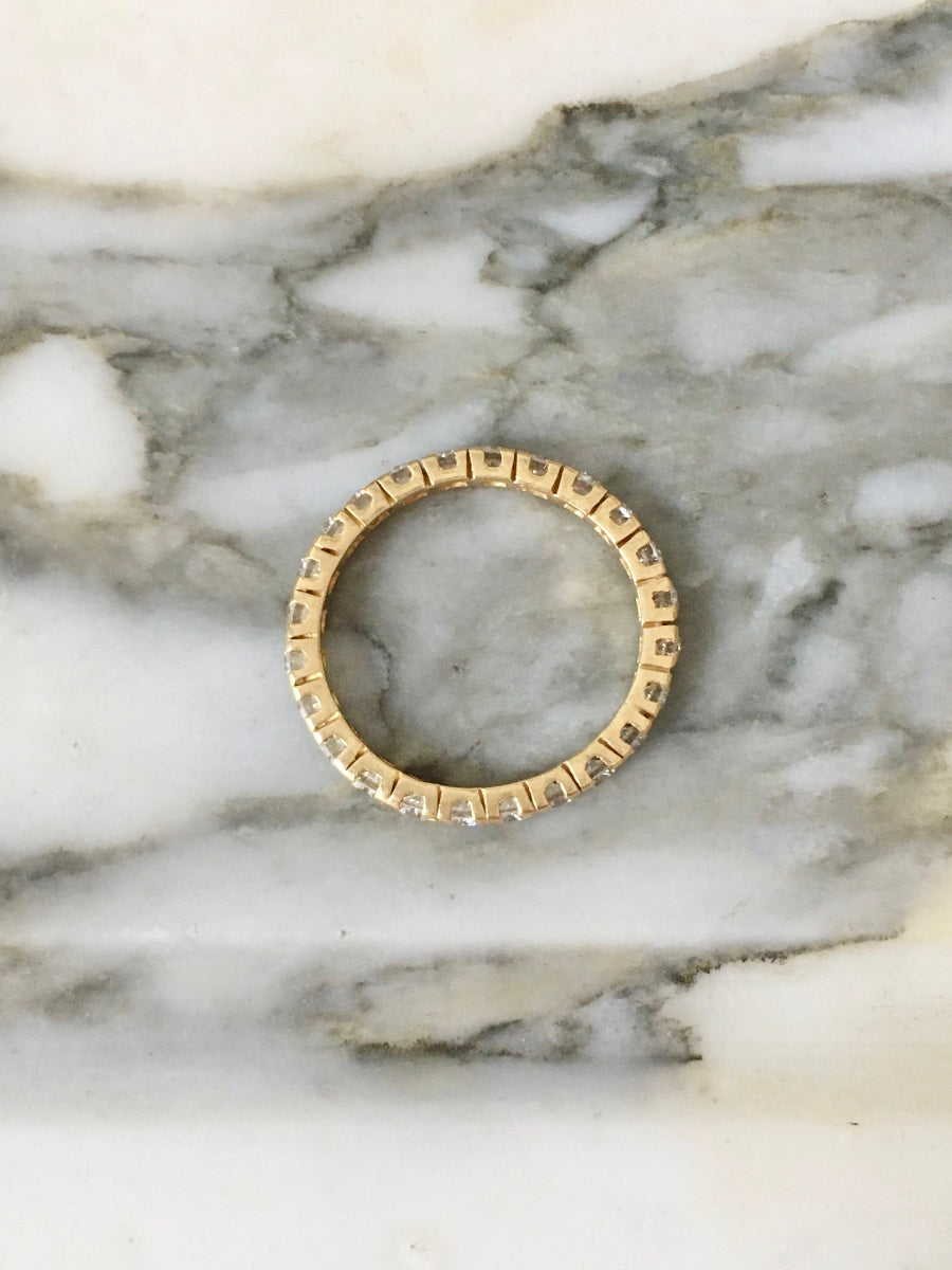 Bague Alliance en or jaune et diamants