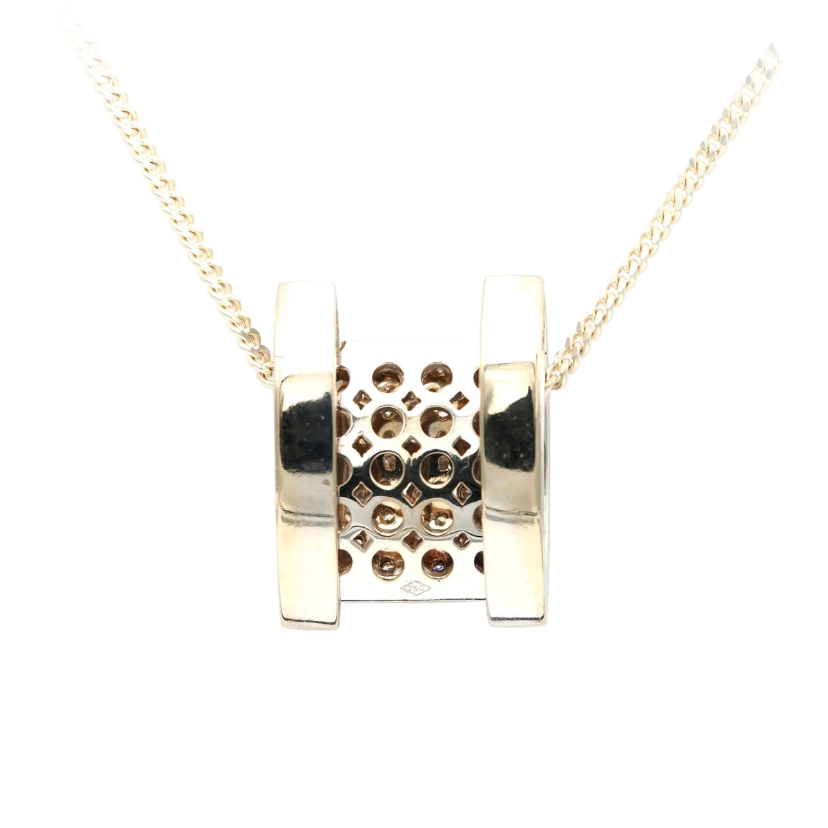 Pendentif en or blanc et diamants