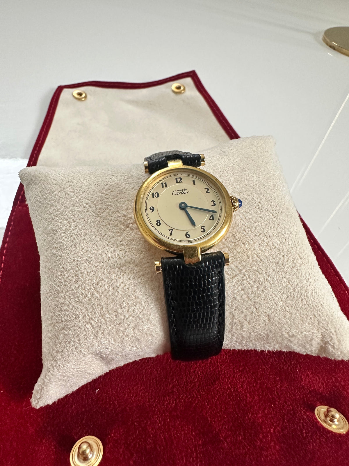 Montre CARTIER « Must ronde » en vermeil et cuir