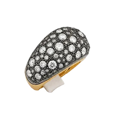 Bague Dôme POMELLATO "Tango" en or jaune et diamants