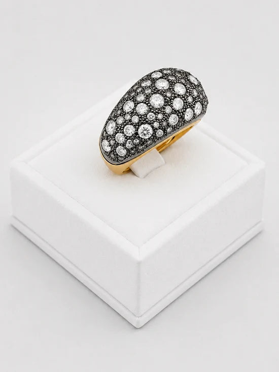 Bague Dôme POMELLATO Tango en or jaune et diamants