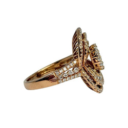 Bague Pavée en or rose et diamants