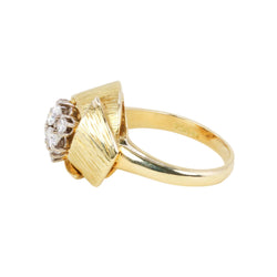 Bague Dôme en or jaune et diamants