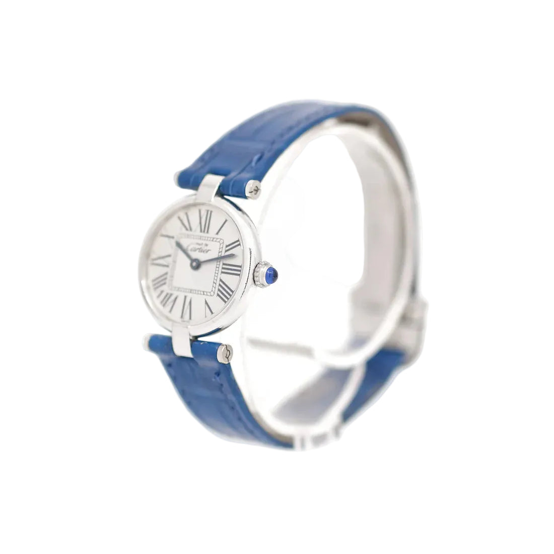 Montre CARTIER "Vendôme Must" en argent, acier et cuir