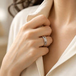 Bague Solitaire en or blanc et diamant