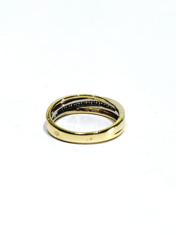 Bague en or jaune et diamants