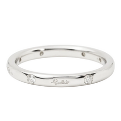 Bague Alliance POMELLATO "Lucciole" en or blanc et diamant