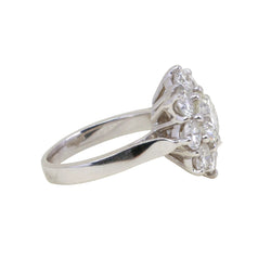 Bague Marguerite en or blanc et diamants