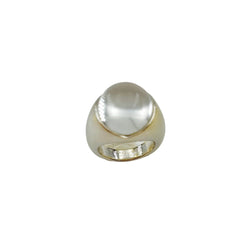 Bague MAUBOUSSIN "Transparence" en or blanc, cristal de roche et diamant