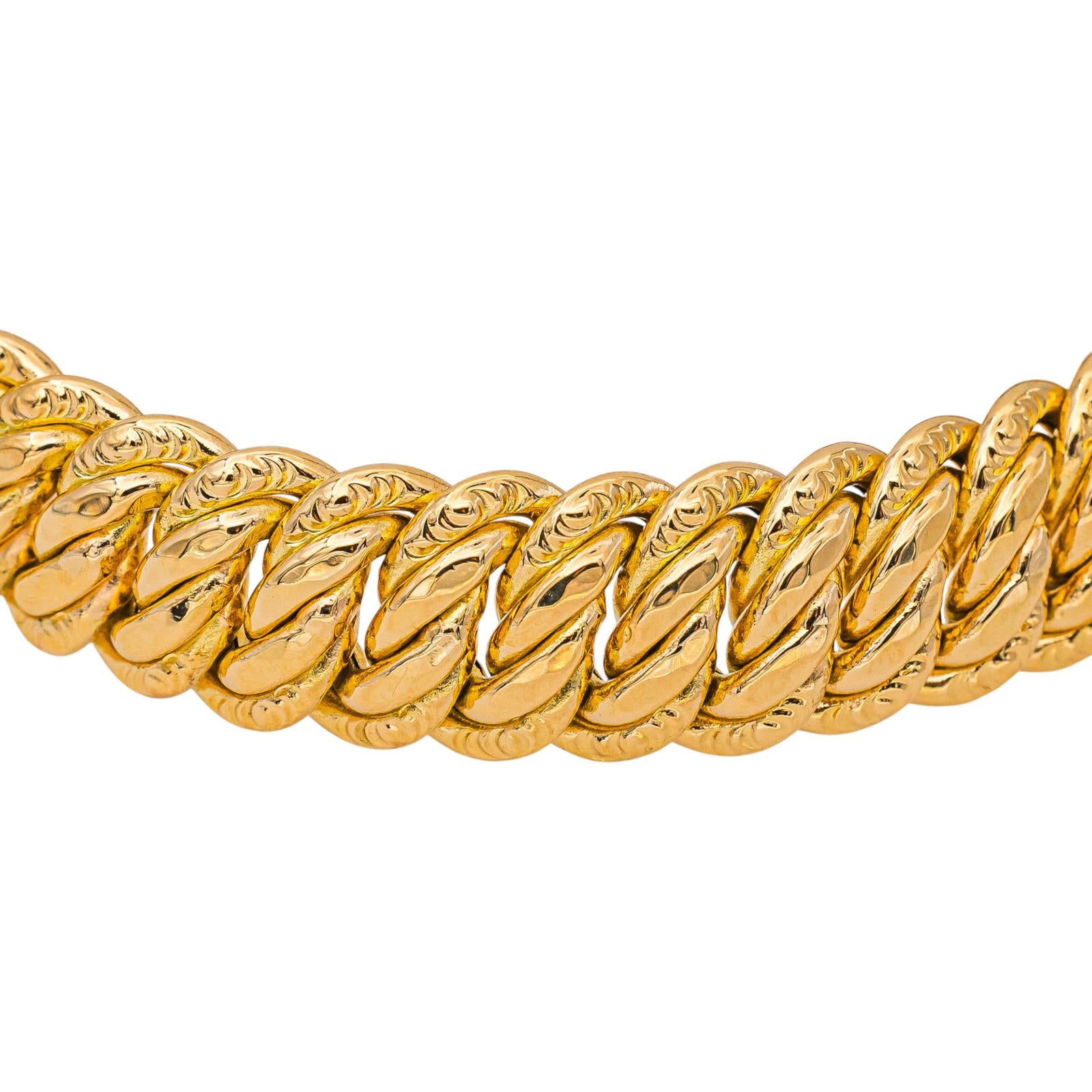 Bracelet Maille Américaine Or jaune