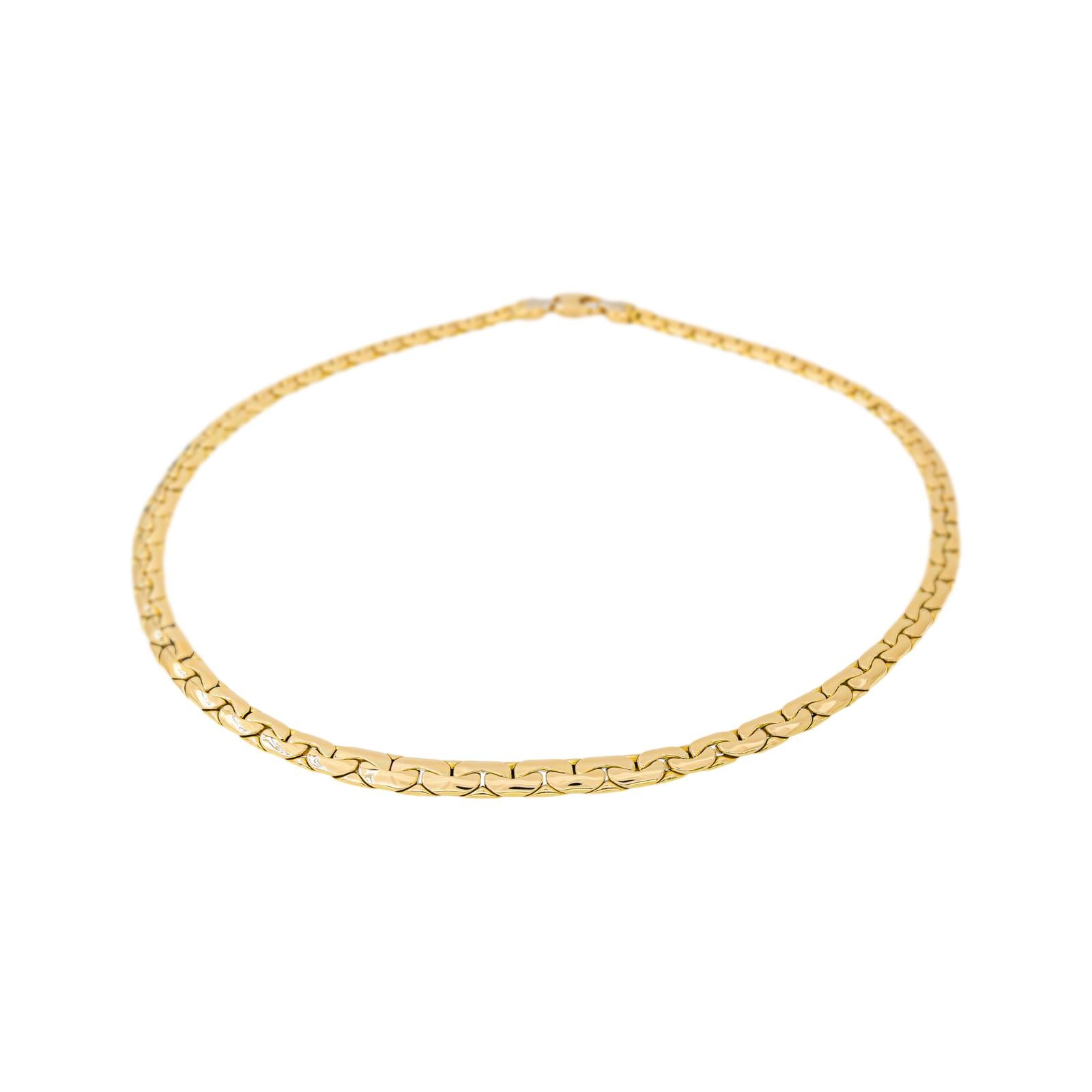 Collier maille Haricot Or jaune