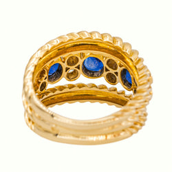 Bague Or jaune Saphir