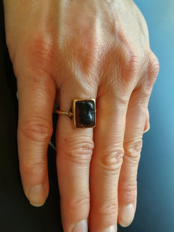 Bague Ancienne Camée Agate Guerrier Grec