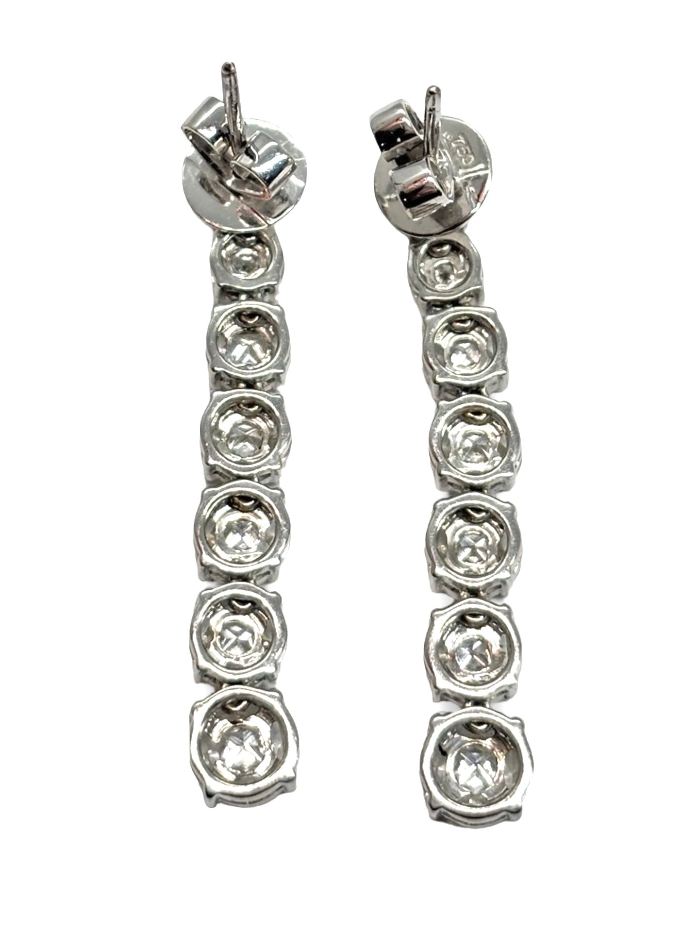 Boucles d'oreilles Pendantes en or blanc et diamants