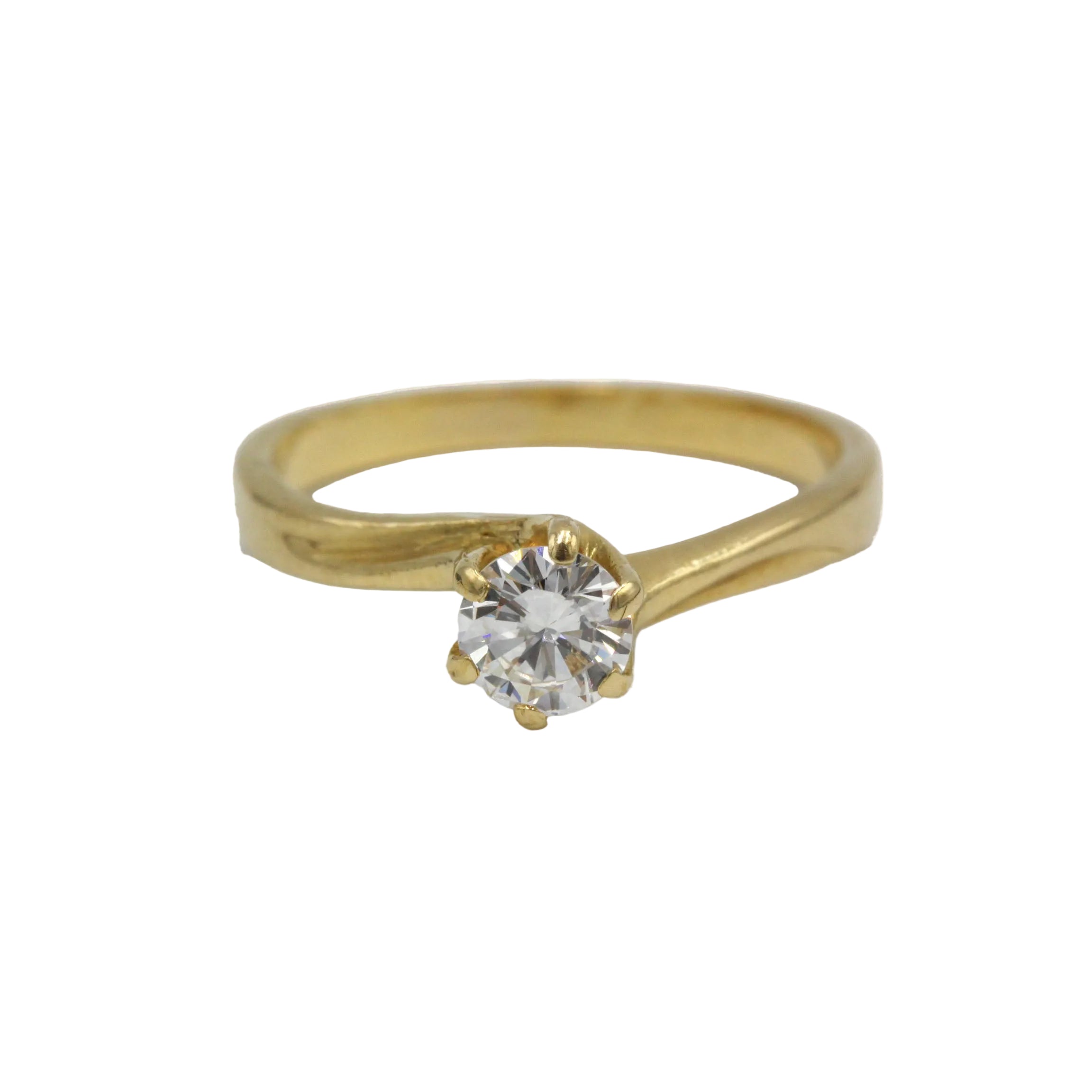 Bague Solitaire en or jaune et diamant