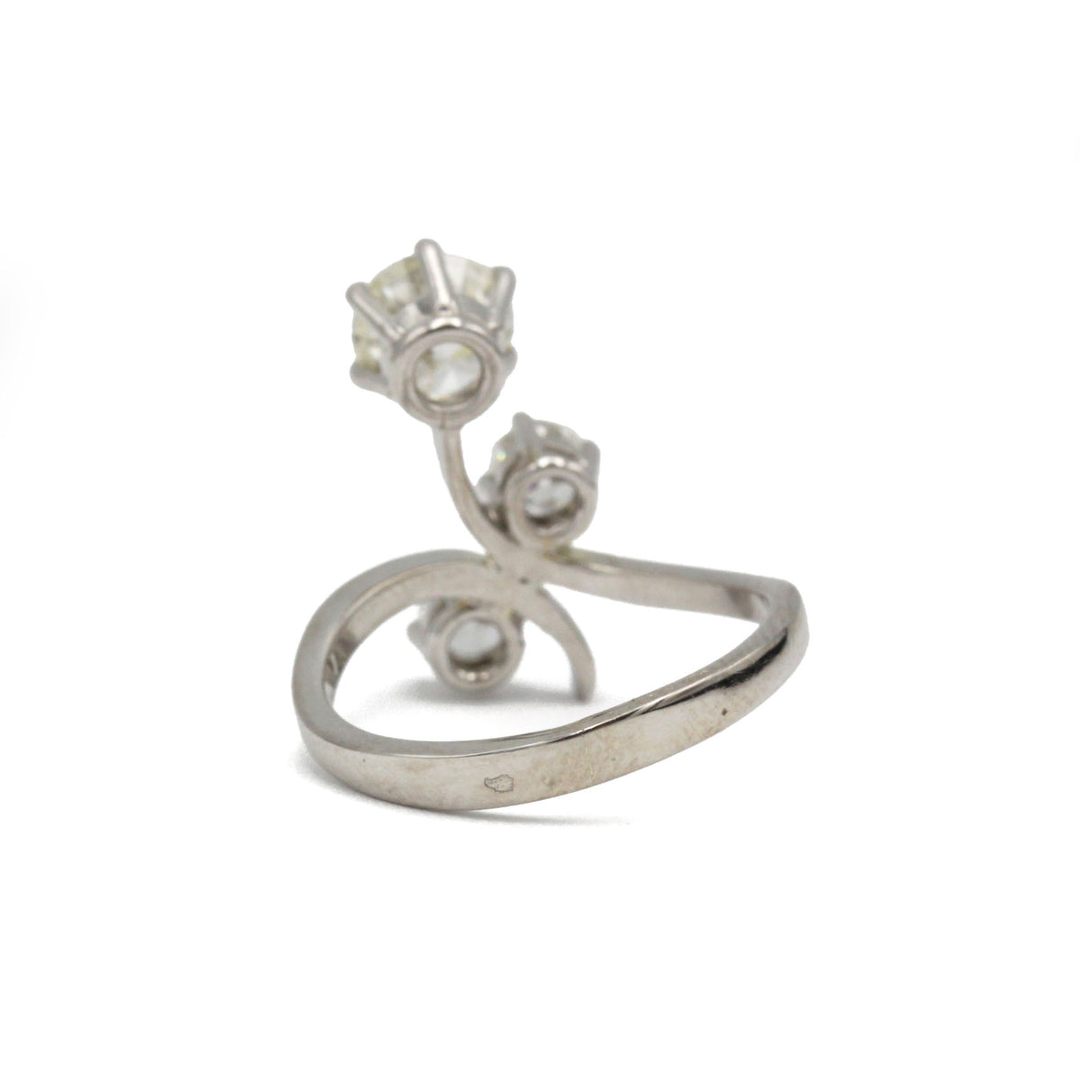 Bague en or blanc et diamants