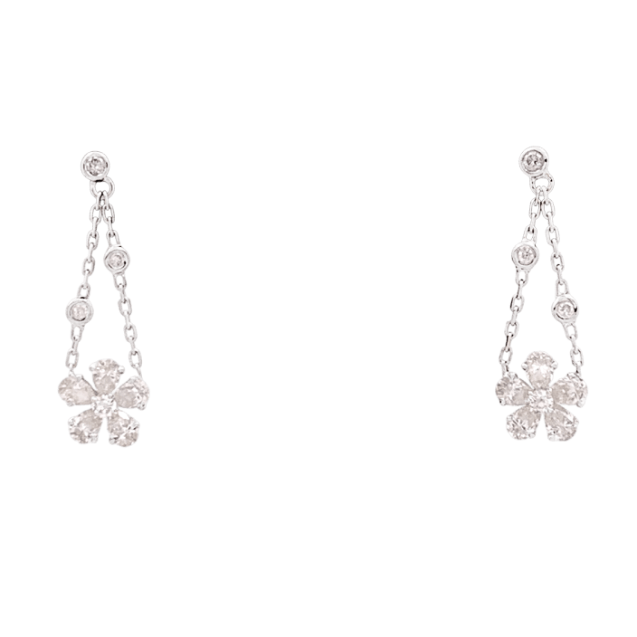 Earrings Messika , "Spring" white gold, diamonds.