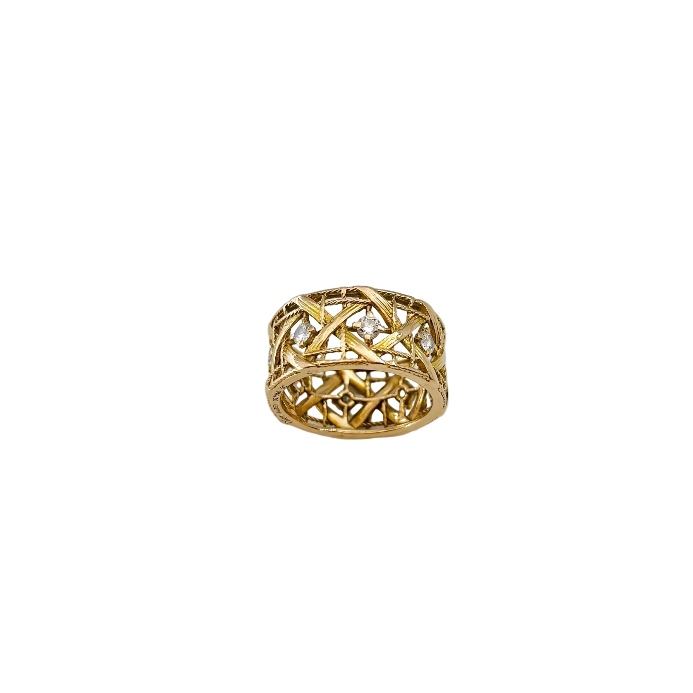 Bague DIOR "My Dior" GM en or jaune et diamants
