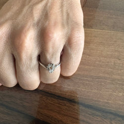 Bague Solitaire en or blanc et diamant