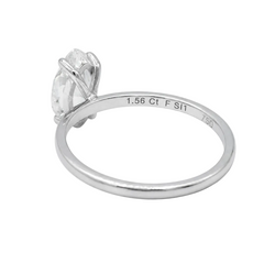 Bague Solitaire en or blanc et diamant