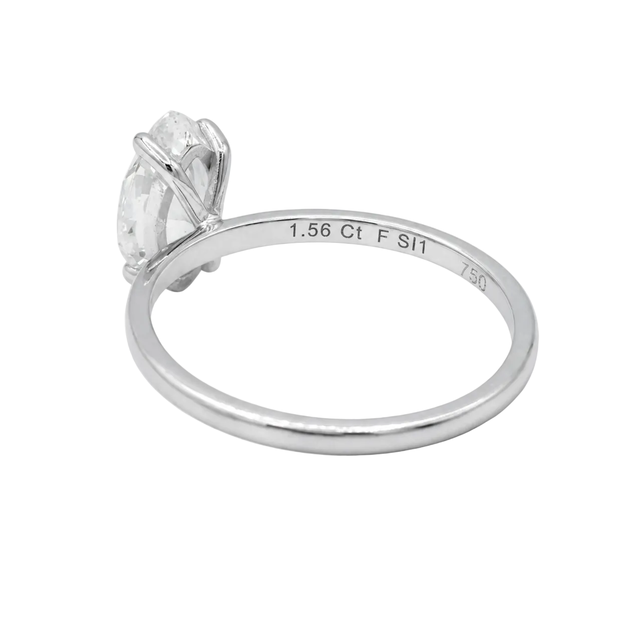 Bague Solitaire en or blanc et diamant