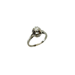 Bague Solitaire en or blanc et diamant