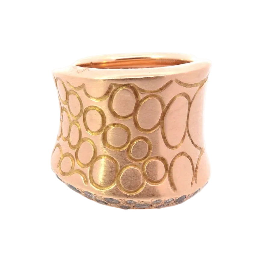 Bague Bandeau POMELLATO "Cocco" en or rose et diamants