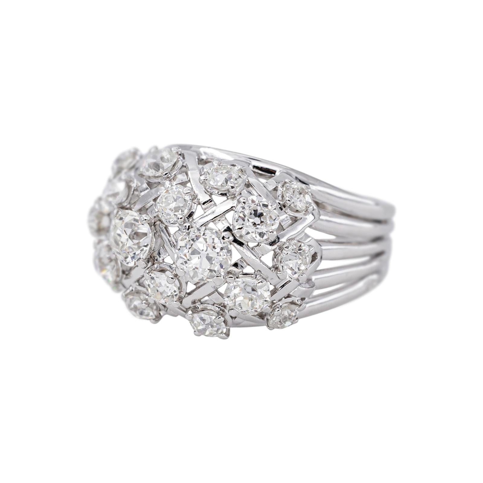 Bague Dôme Platine Diamant